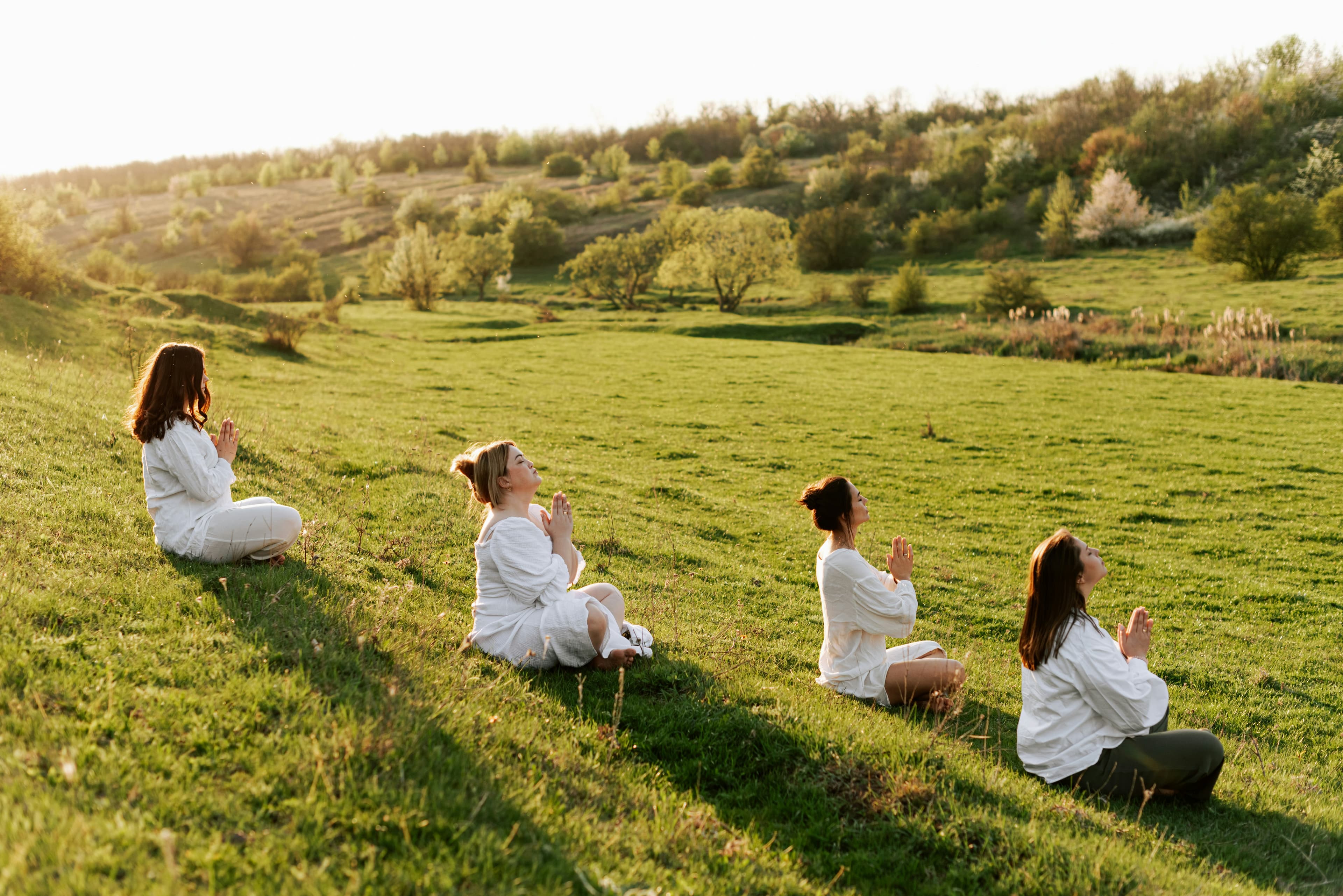 Women in meditation